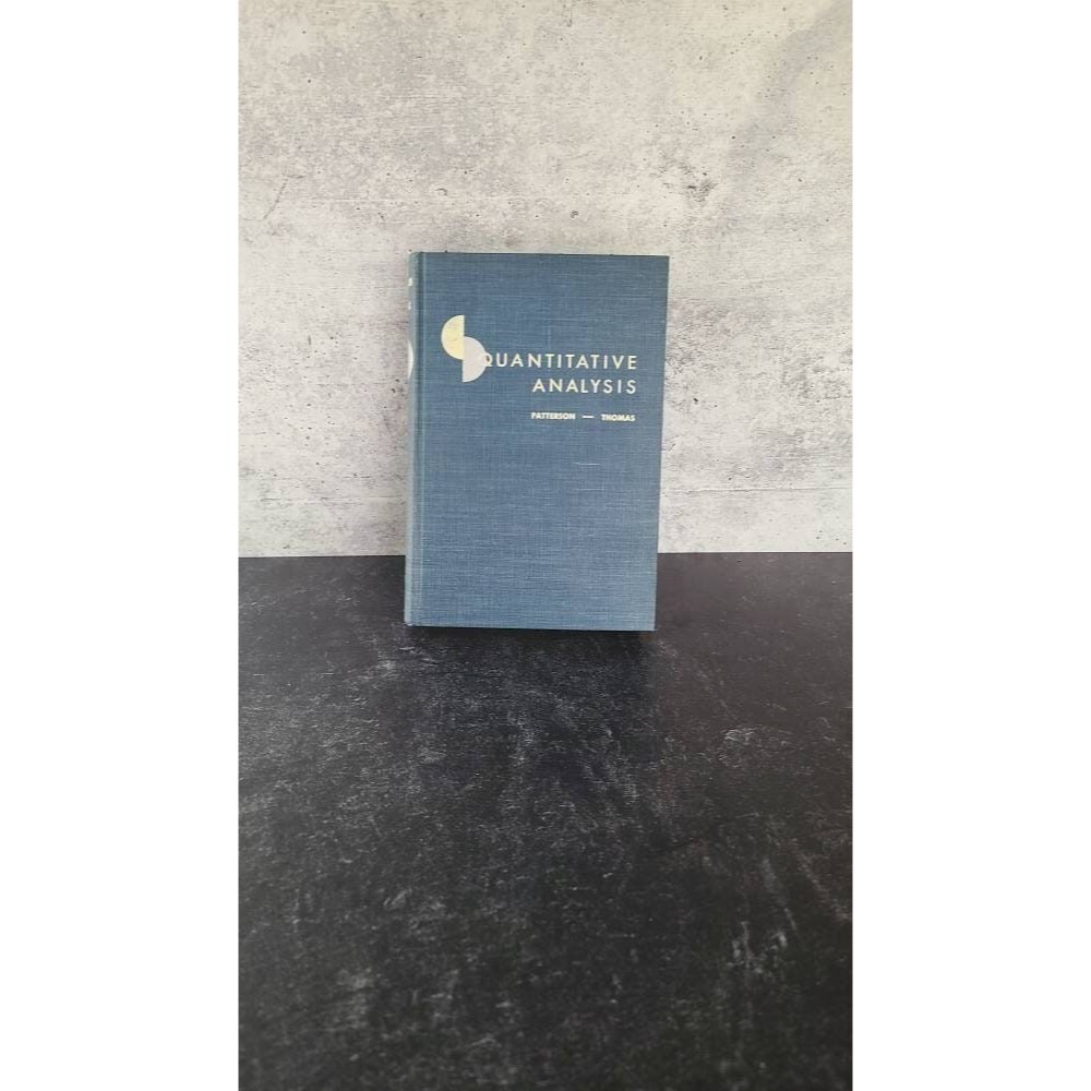 Vintage "Quantitative Analysis" Book, 1952